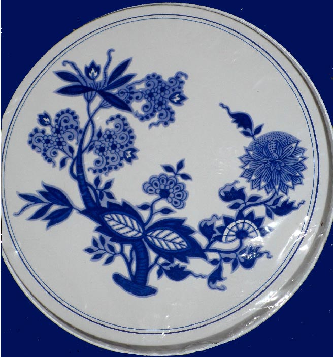 ! Blue Willow - Floral Round Metal Stove Burner Covers